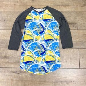 LulaRoe printed short sleeve shirt